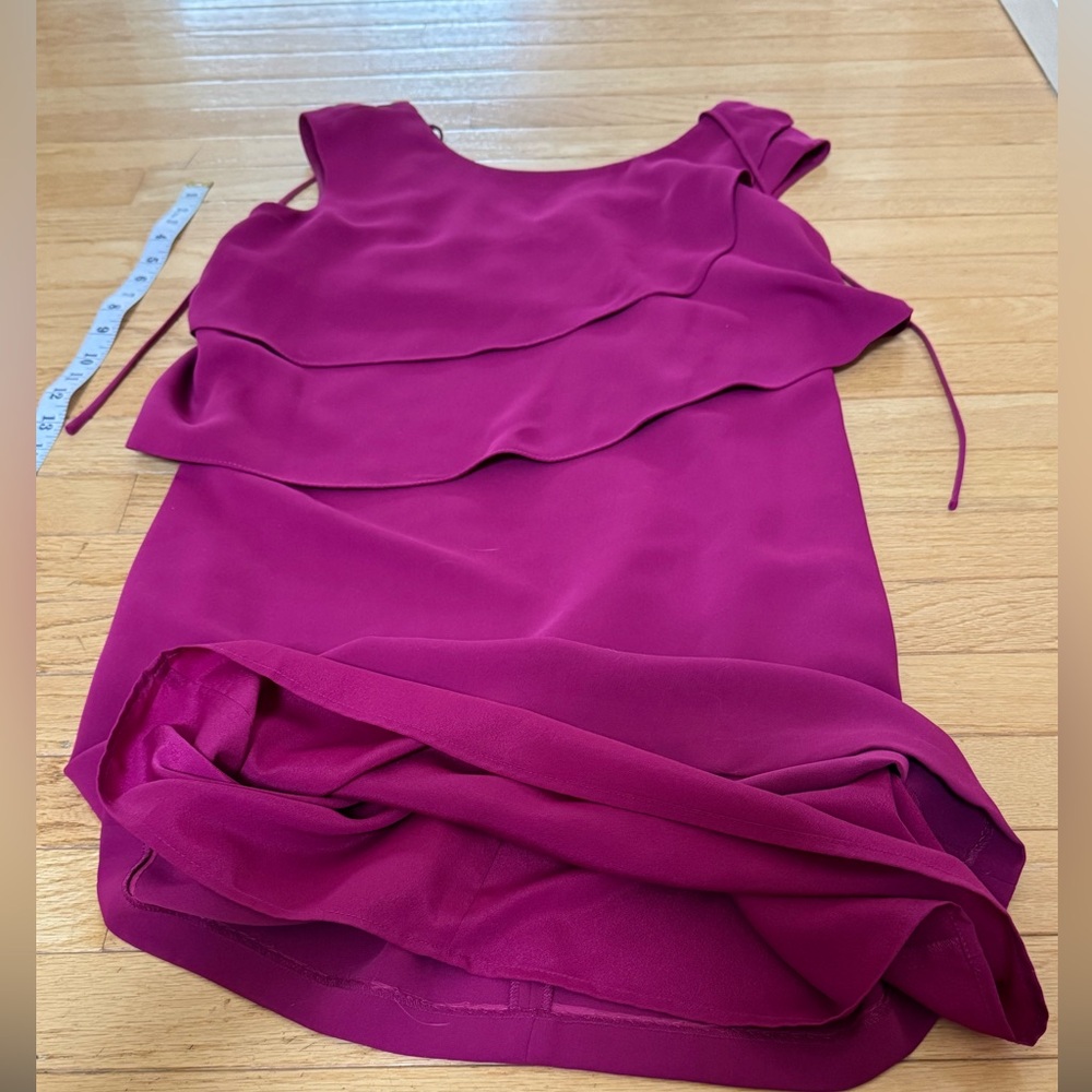 Trina Turk Women’s double ruffle dress, hot pink, Size Small